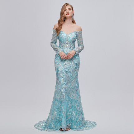 fishtail light luxury evening gown