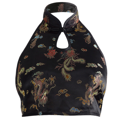 wrap chest floral tank tops
