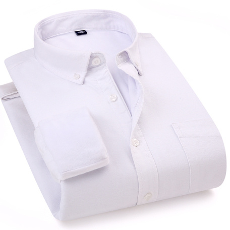 white long sleeve fleece dress shirt