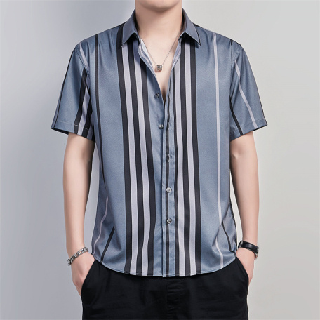 loose fitting stripes dress shirts