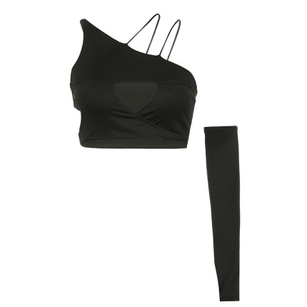 one shoulder sleeveless tank top