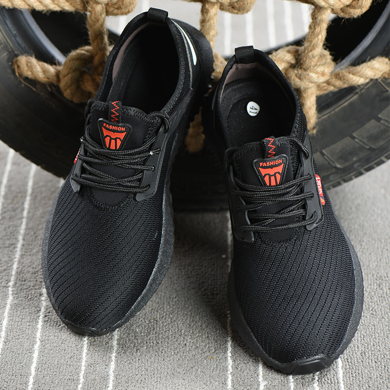 black mesh safety shoes