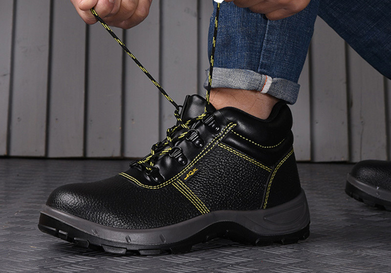 leather safety work shoes with lace