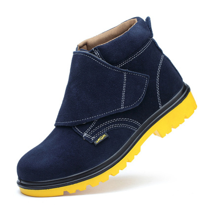 high top blue safety shoes