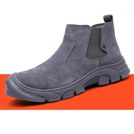 trendy gray work safety shoes