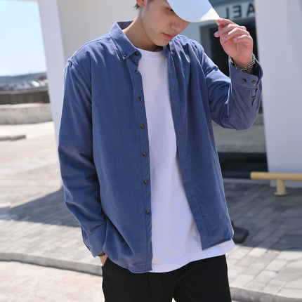 comfortable square collar men dress shirts