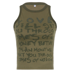 army green sport camis for women