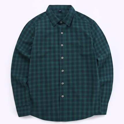 green grid slim fit dress shirts