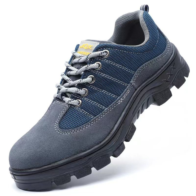 blue lightweight safety work shoes