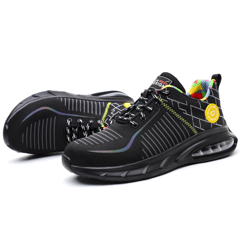 sport black composite toe safety work shoes