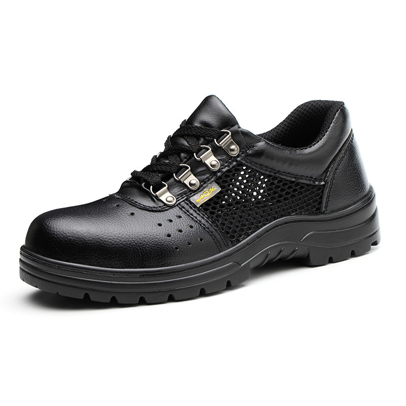 black flexible breathable safety shoes