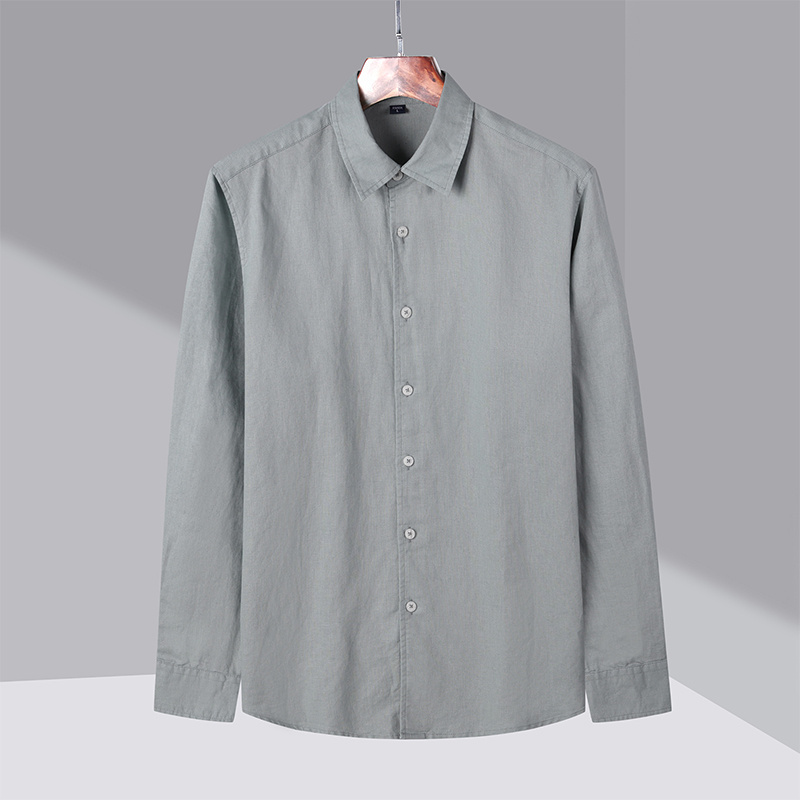 spring and autumn green dress shirts