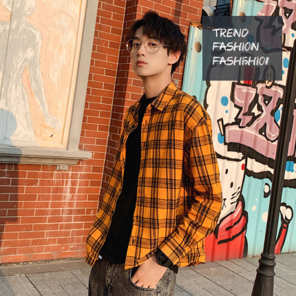 plaid long sleeve casual shirts