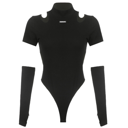 black body suit polyester sexy