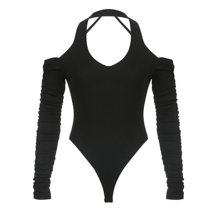 black body suit knitted fabric