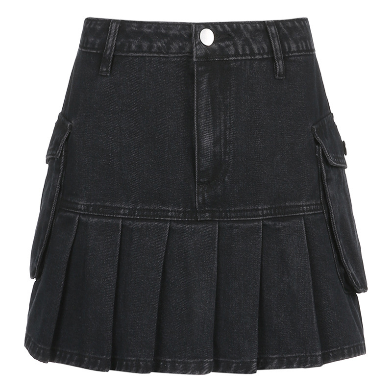 sexy black street style mini skirt