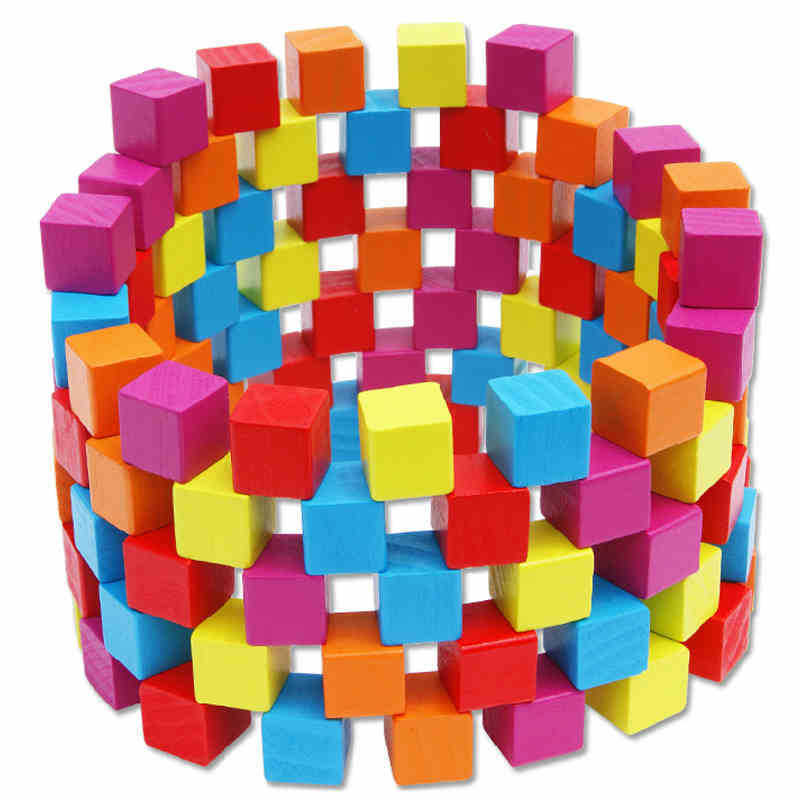 unique fidget toys wooden colored cubes