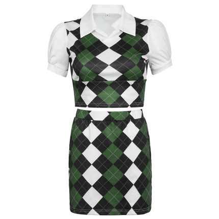 girls plaid chic matching sets