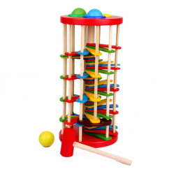 unique fidget toys wooden knock ball drop ladder