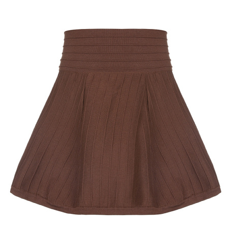 plain high waist wool skirt