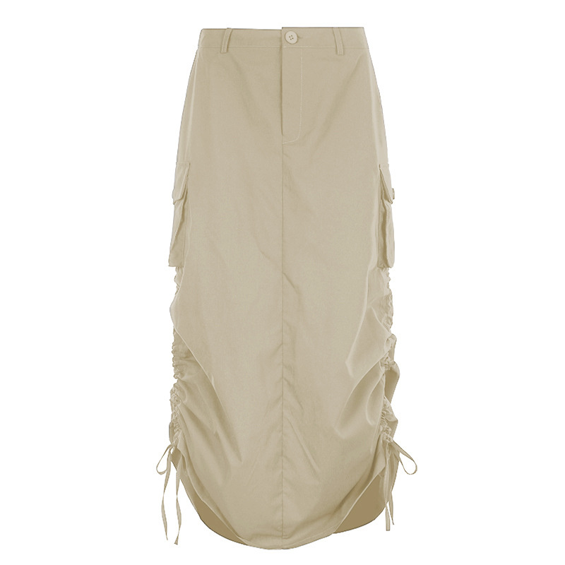 neutral midi skirt for women