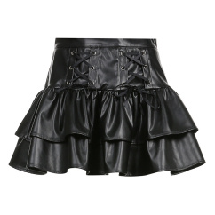 sweet fashion leather short skirt