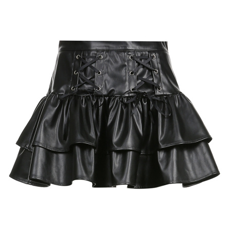 sweet fashion leather short skirt