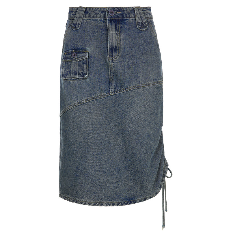 midi denim skirt