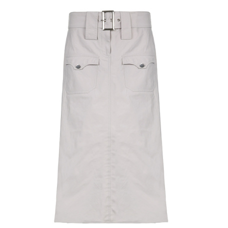 khaki casual fitted pencil skirt