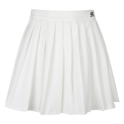 white leisure letters pattern skirt