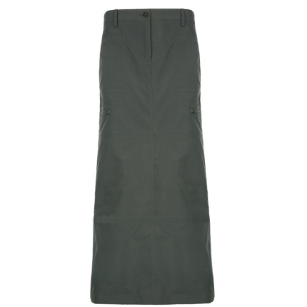 street style gray long skirt