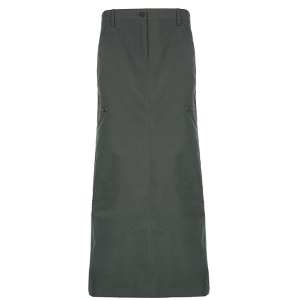 street style gray long skirt