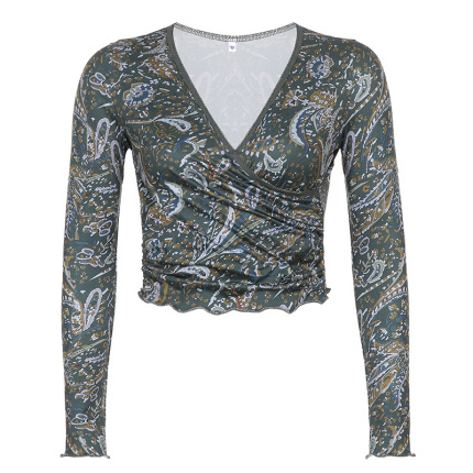 vintage green women long sleeves
