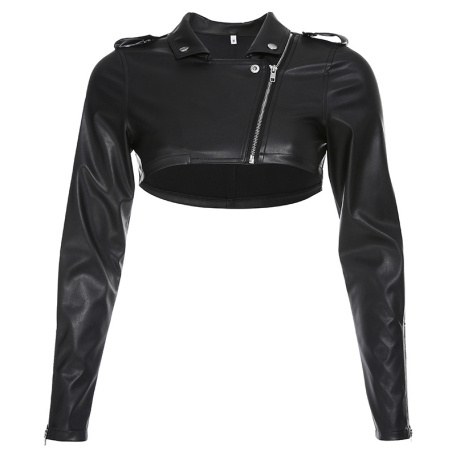 black biker jacket with zipper