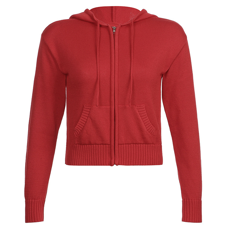 hipster knitted hot sale red cardigans