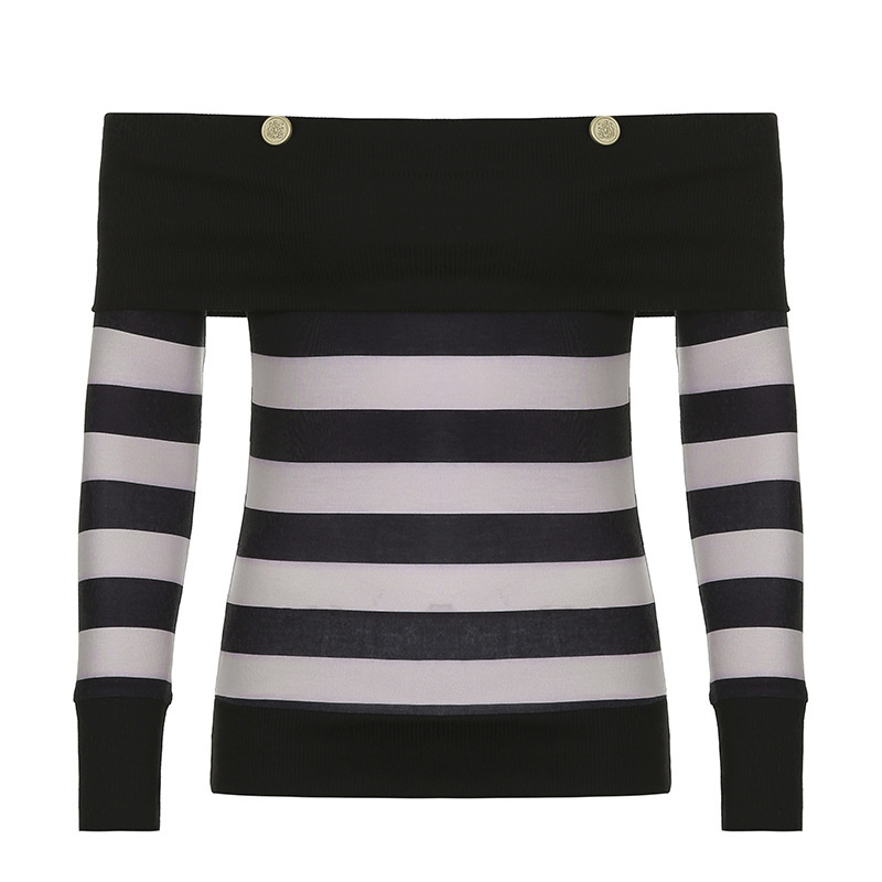 fashion striped pattern long sleeves