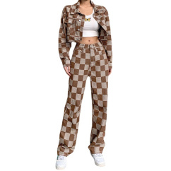matching set with fashion button tops