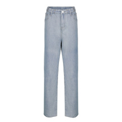 polyester fiber light blue jeans