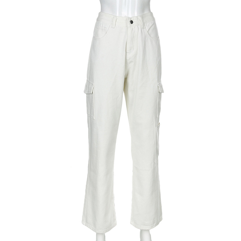 white slim fit casual business pants