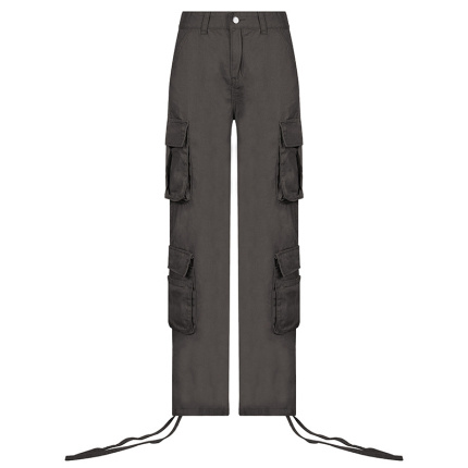 low waist patch pocket jeans