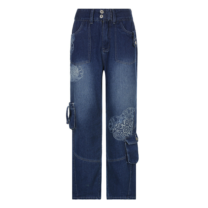 blue cotton street stretch jeans