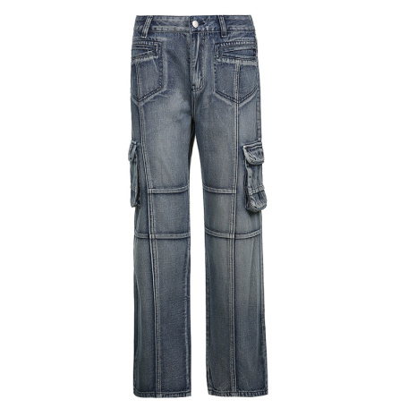 high waist indigo jeans stylish pant