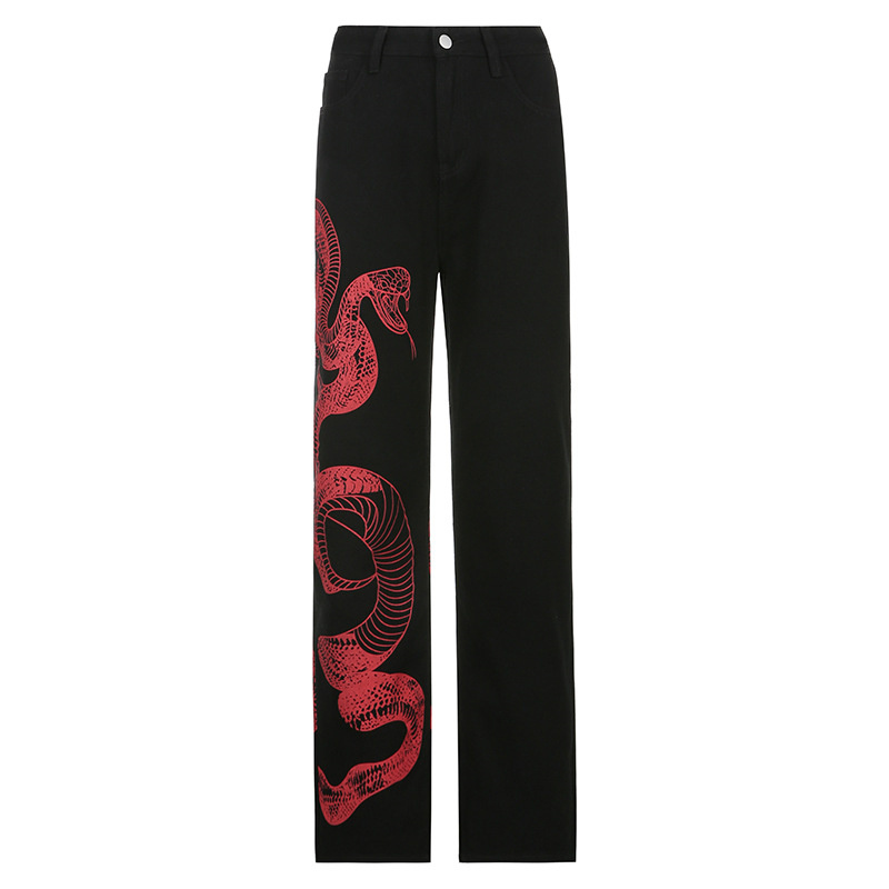 cotton blend punk stylish jeans