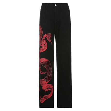 cotton blend punk stylish jeans