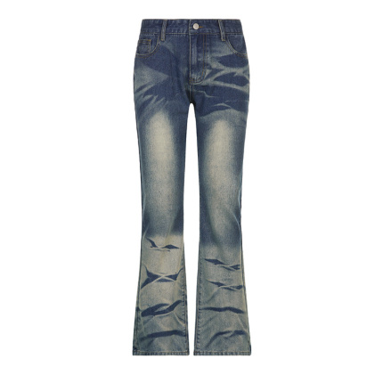 weave style blue long jean