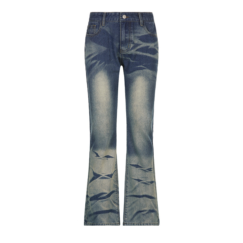weave style blue long jean