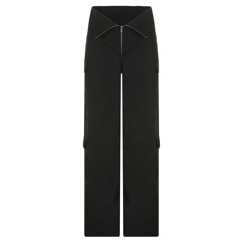 casual woven straight leg pant