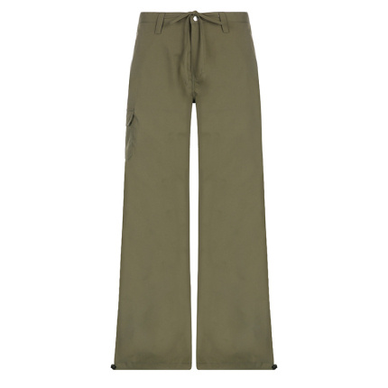 low waist green casual pants