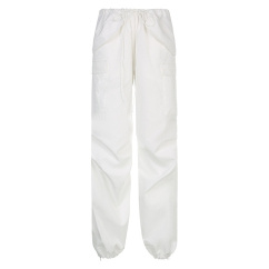 casual woven high waist pant