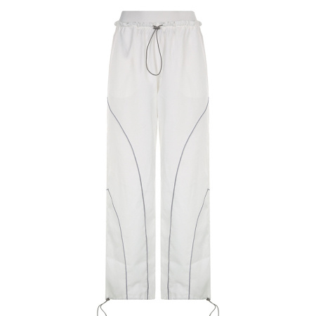 white casual woven harem pant